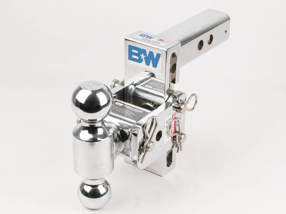 B&W Tow and Stow Ball Mount-Dual Ball (2" & 2 5/16") Chrome