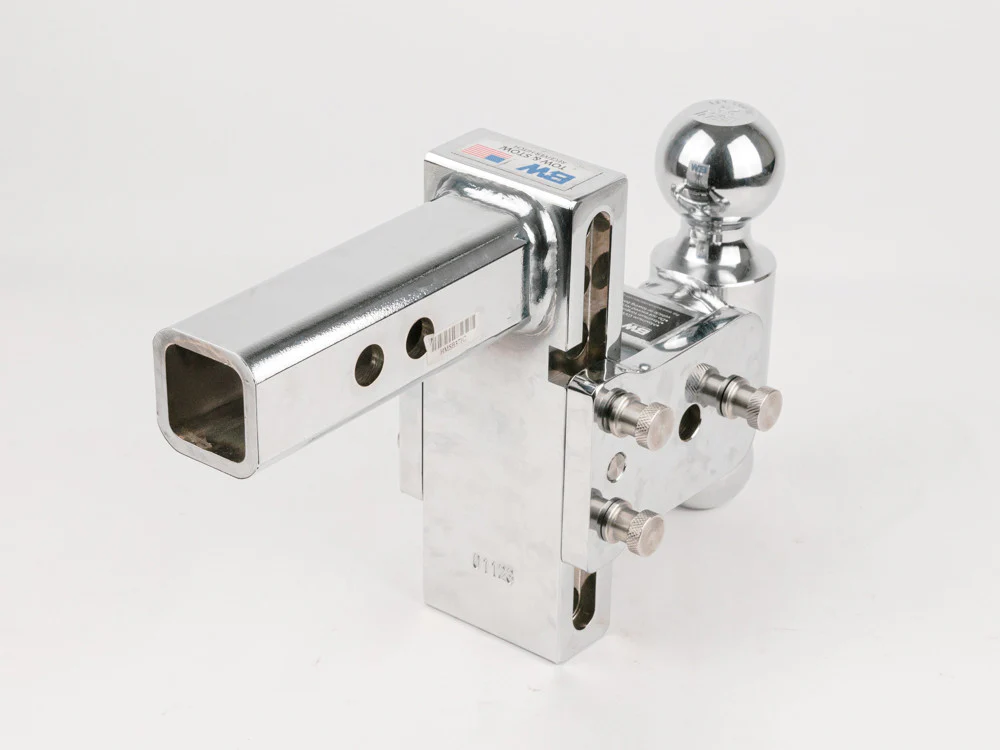 B&W Tow and Stow Ball Mount-Dual Ball (2" & 2 5/16") Chrome - Image 3