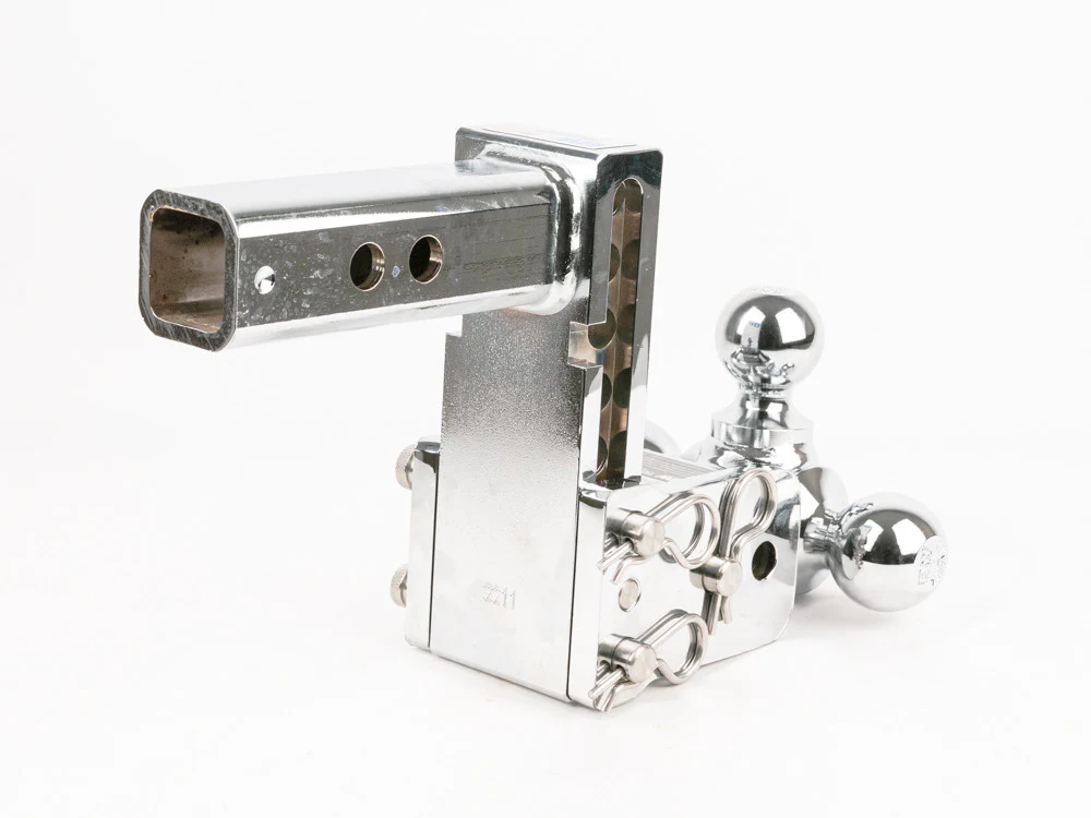 B&W Tow and Stow Ball Mount-Triple Ball (1 7/8", 2" & 2 5/16") Chrome - Image 4