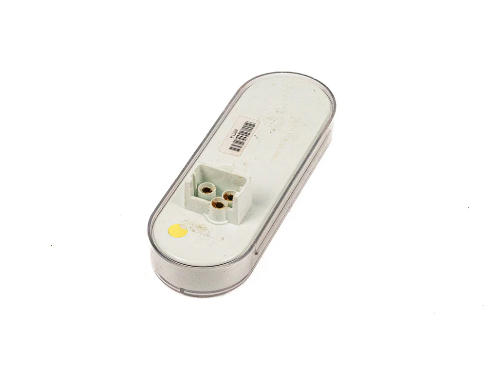 6" Amber Oval Tail Light-Clear - Image 2