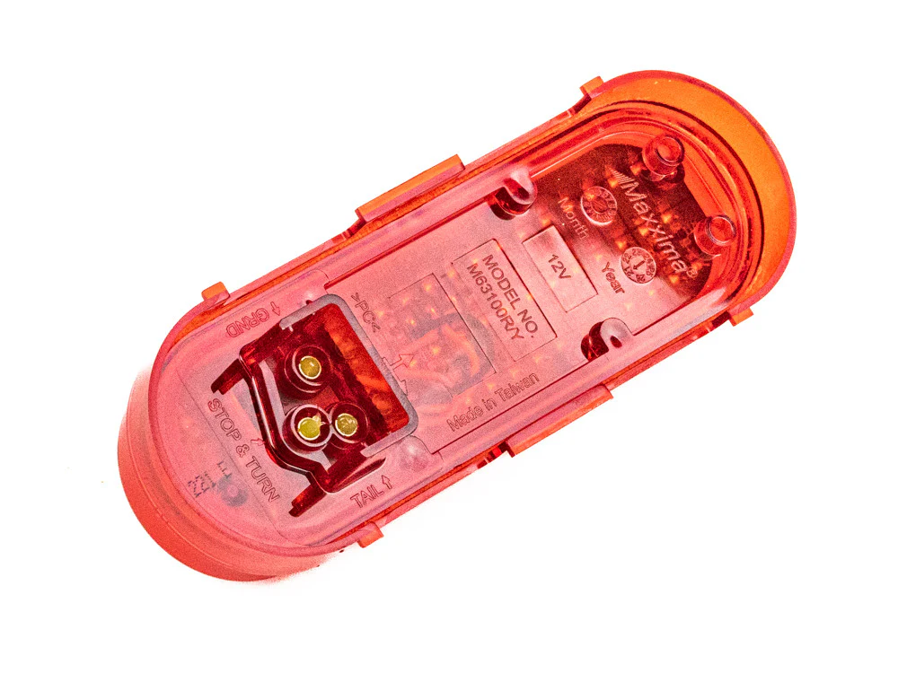 6" Oval STT Tail Light-Red - Image 2