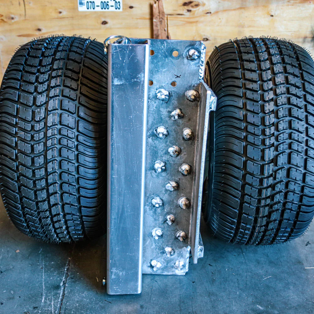 4" x 4" Aluminum Spacer for Shed Dolly - Image 4