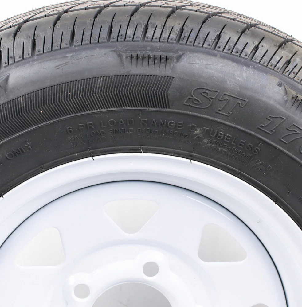 ST175/80R13 Load Range C  on White Spoke Wheel - Image 3
