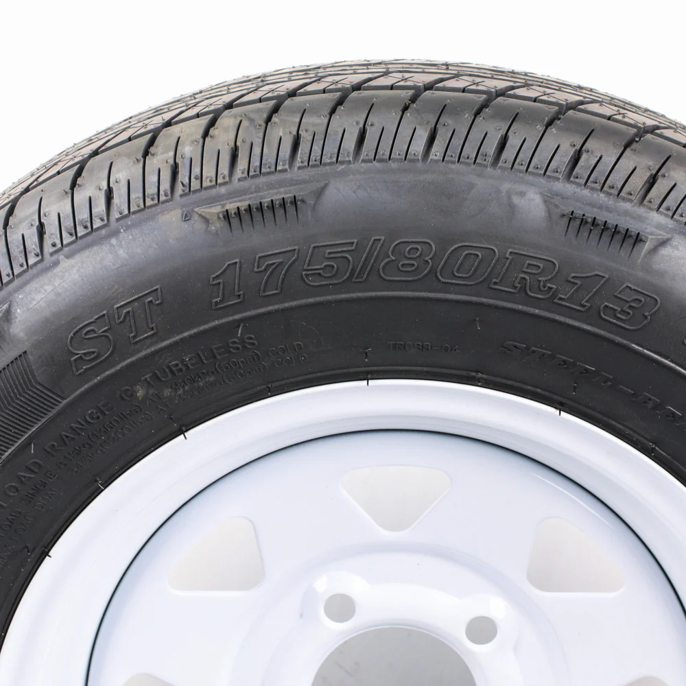 ST175/80R13 Load Range C  on White Spoke Wheel - Image 4