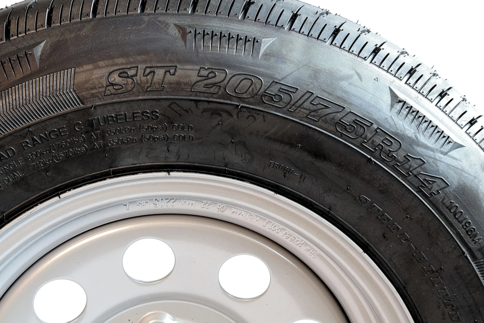 ST205/75R14 Load Range C on Silver Mod Wheel - Image 3