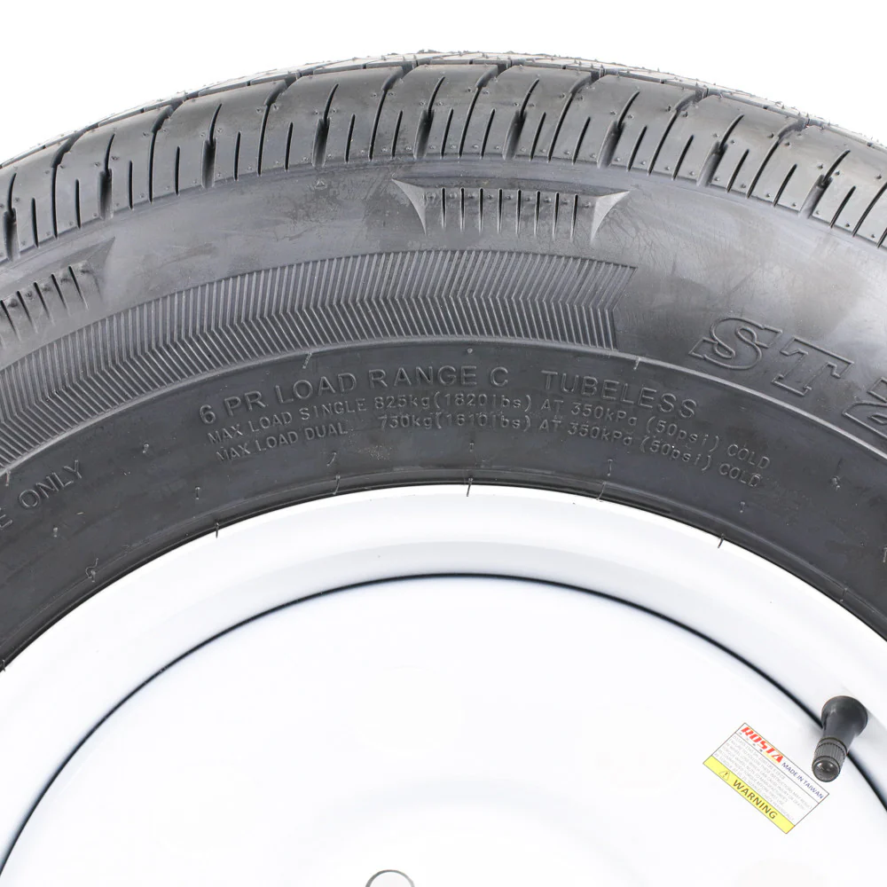 ST205/75R15 Load Range C on White Mod Wheel - Image 3