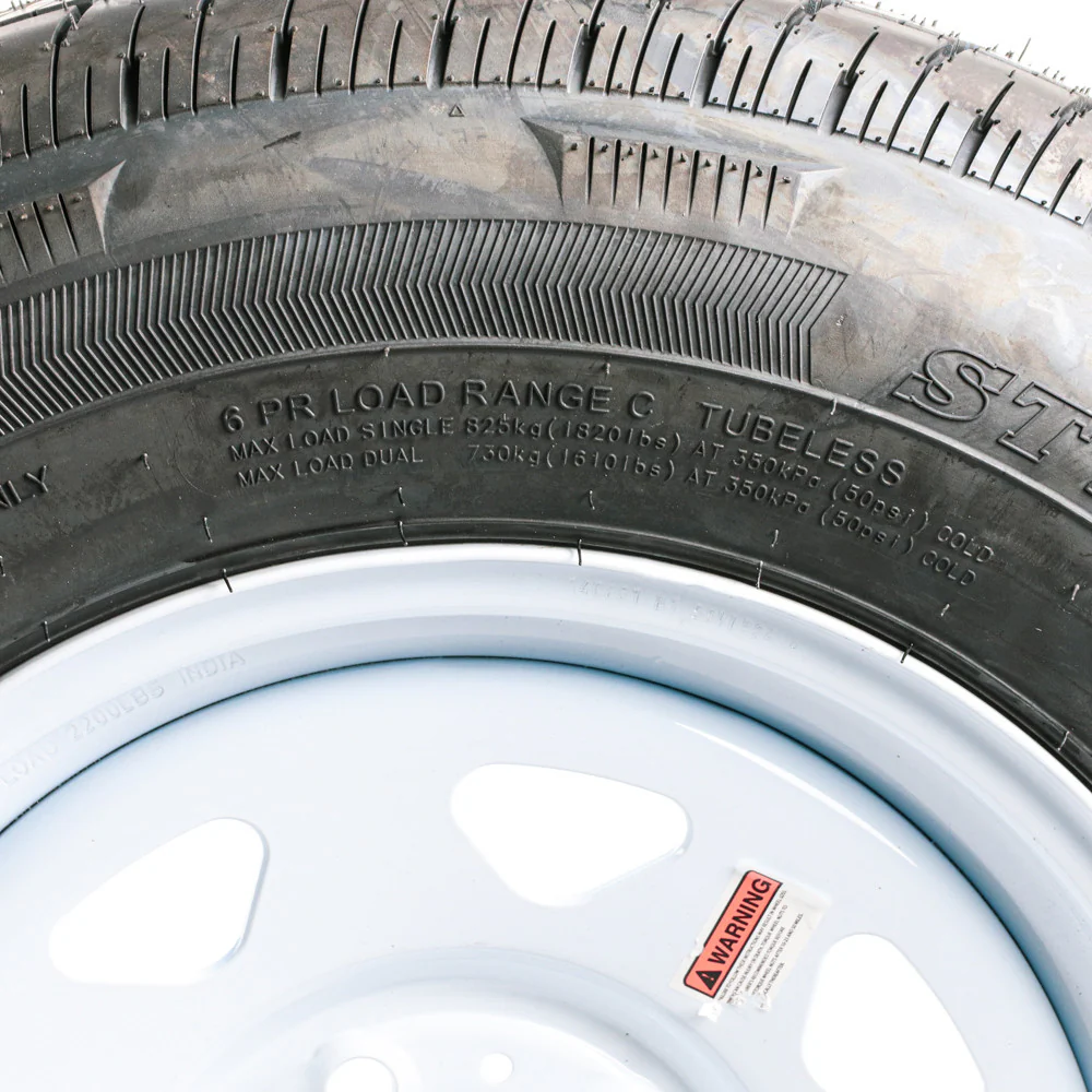 ST205/75R15 Load Range C on White Spoke Wheel - Image 3