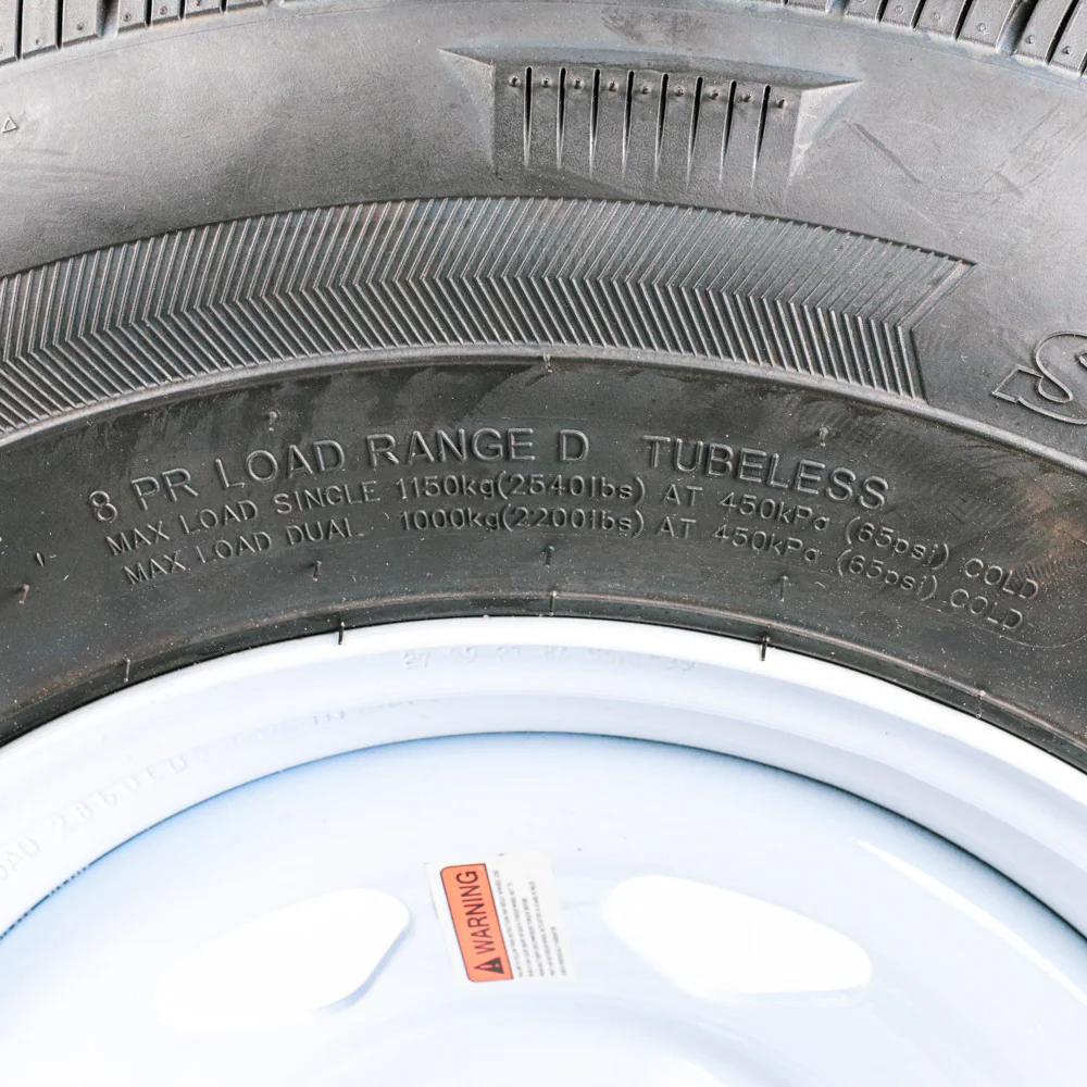 ST225/75R15 Load Range D on White Spoke Wheel - Image 3